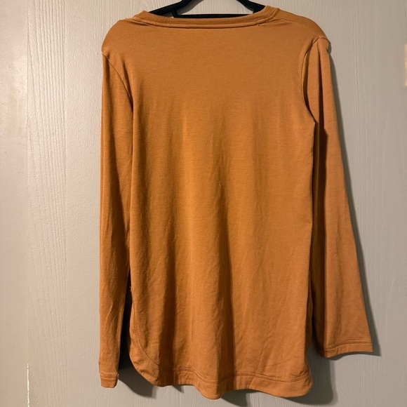 WoolX Hazel Tunic Merino Wool Long Sleeve Brown Top - Picture 3 of 5